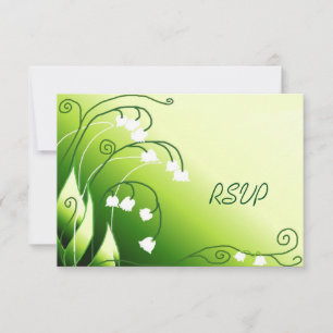 Invitación RSVP para la recepción de boda de lirio de los val
