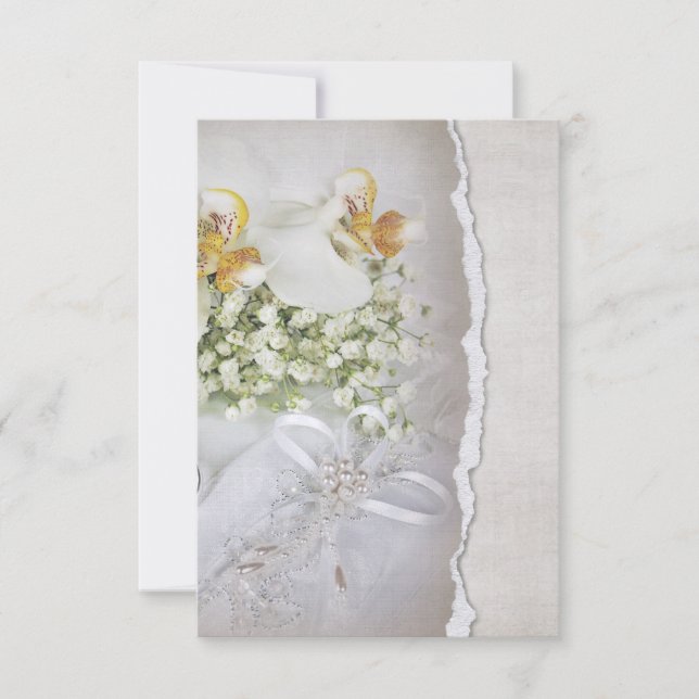 Invitación RSVP para Orquídeas de Boda (Anverso)