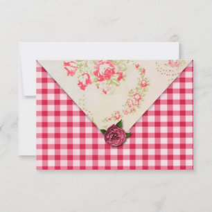 Invitación RSVP para Recepción de Boda Chic Rose