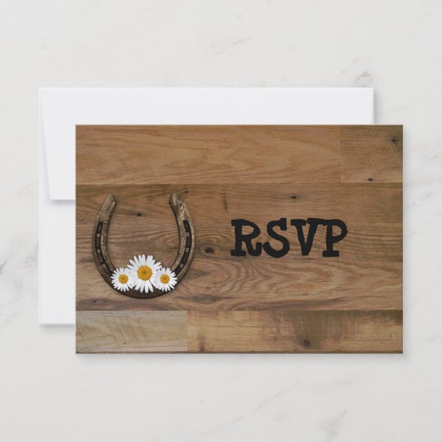 Invitación RSVP para Recepción de Boda de Herradura (Anverso)