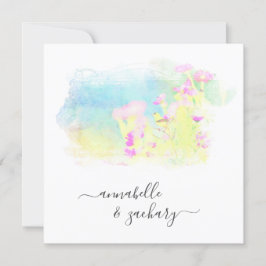 Invitación *~* RSVP QR AR15 Cherub Boda de la FLORAL de Pájar