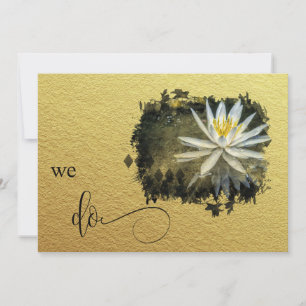 Invitación *~* RSVP QR Gold HACEMOS BODA AR15 Floral