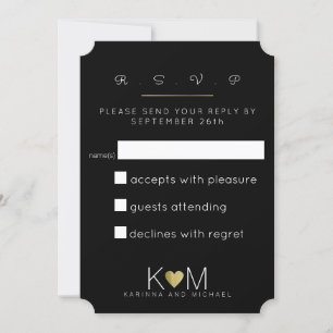 Invitación RSVP / responder . etiqueta de respuesta de boda