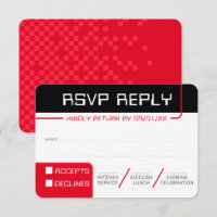 RSVP RESPUESTA 2 jugador moderno rojo negro