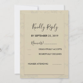 Invitación RSVP Romántica Moderna