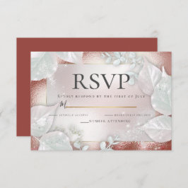 Invitación RSVP | Terracotta Pearl Shimmer