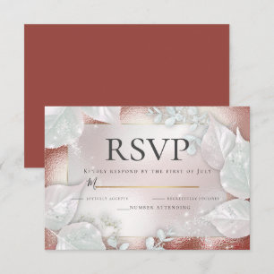 Invitación RSVP Terracotta Pearl Shimmer