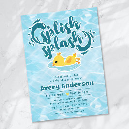 Invitación Rubber Ducky Splish Splash Baby Shower