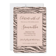 Rubi Rosa Chocolate Marrón Brillo Estampado Cebra