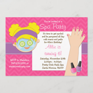 Invitación rubia de la fiesta de cumpleaños del