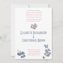 Rubor Azul Rosa Floral Boda