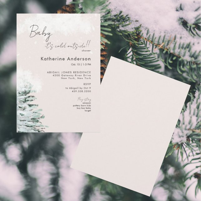 Invitación Rubor Baby está frío afuera (Subido por el creador)