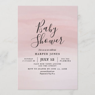 Invitación Rubor Baby Shower invita al sorbo y ve