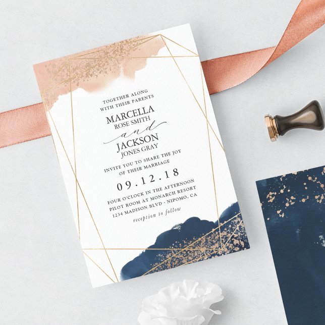 Invitación Rubor, Boda de Oro y Marina (Subido por el creador)