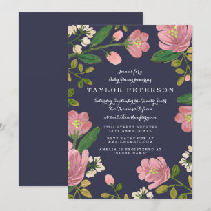 Invitación Rubor Bouquet Baby Shower