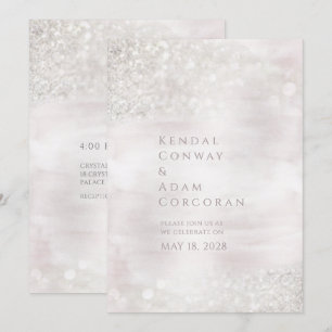 Invitación Rubor Crystal Ridge Elegant Sparkling Boda