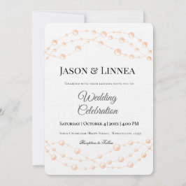 Invitación Rubor de marfil moderno Boda neutral de Pearl romá