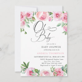 Invitación Rubor de Roses Rosa Rosados