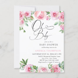Invitación Rubor de Roses Rosa Rosados