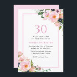 Invitación Rubor Dreams Floral Womans 30th Birthday Fiesta<br><div class="desc">Rubor Dreams Floral Womans 30th Birthday Party Invitation También tenemos muchas otras Invitaciones y colecciones.</div>