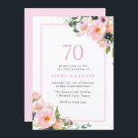 Invitación Rubor Dreams Floral Womans 70th Birthday Party<br><div class="desc">Rubor Dreams Floral Womans 70th Birthday Party Invitation También tenemos muchas otras Invitaciones y colecciones.</div>