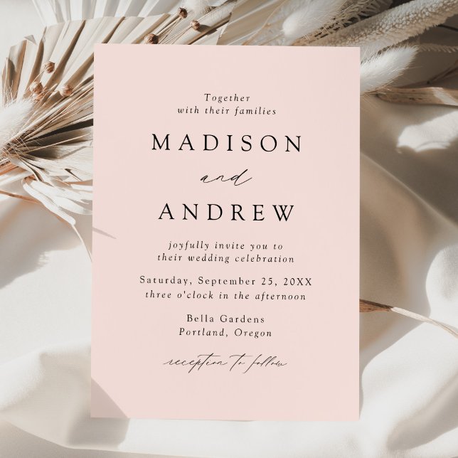 Invitación Rubor Elegancia Moderna Boda (Subido por el creador)