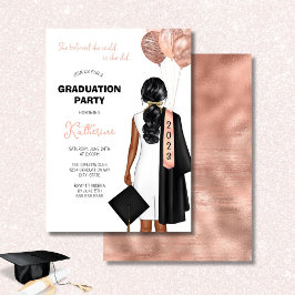 Invitación Rubor Ella Creía El Partido De Graduación De Chica