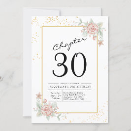 Invitación Rubor Floral 30 cumpleaños
