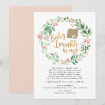 Rubor Floral Baby Sprinkle por correo con ducha de