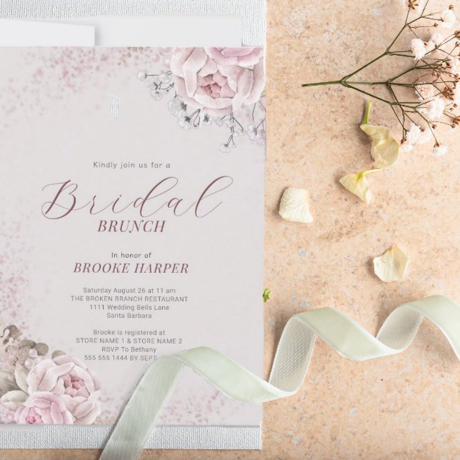Invitación Rubor Floral Bridal Brunch (Subido por el creador)