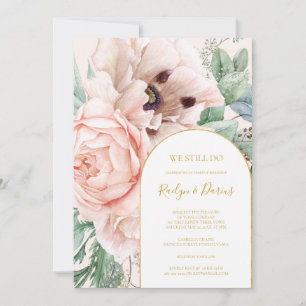 Invitación Rubor Floral Garden Pastel, todavía prometemos ren