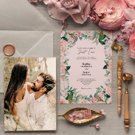 Invitación Rubor Floral Rosa Sencillo Nada Fantástico Foto