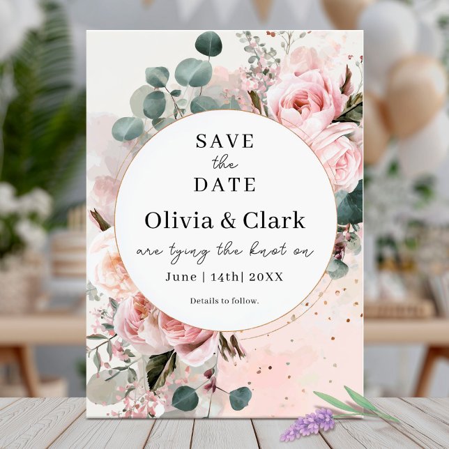 Invitación Rubor Floral Save the Date (Subido por el creador)