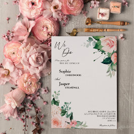 Invitación Rubor Floral White We Do Boda