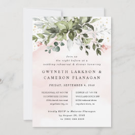 Invitación Rubor Gold Greeneration Dusty Blue Rehearsal Cena