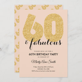 Invitación Rubor Gold Purpurina 60 y fabulosa fiesta de cumpl