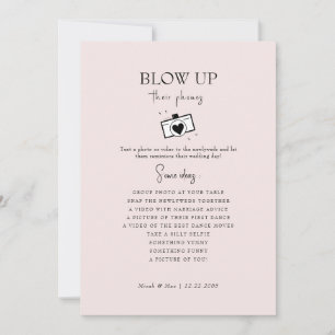 Invitación Rubor Golpea Su Teléfono Recepción De Boda