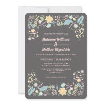 Rubor gris rosa Aqua Boda floral moderno