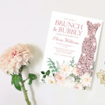 Invitación Rubor Ivory Elegant Bridal Shower Brunch & Bubbly<br><div class="desc">Rubor Ivory Elegant Bridal Shower Brunch & Bubbly Invitation Muchas más variaciones de color de vestimenta y arreglos de flores en la colección (ver abajo)</div>