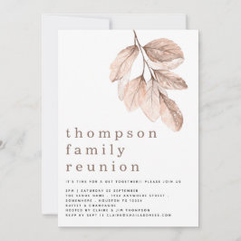 Invitación Rubor moderno deja a Fiesta sindical familiar