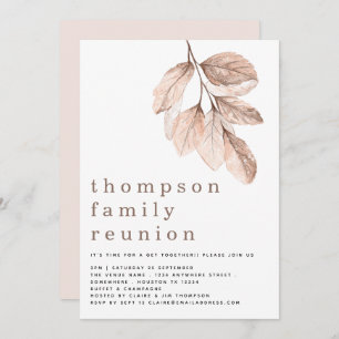 Invitación Rubor moderno deja a Fiesta sindical familiar