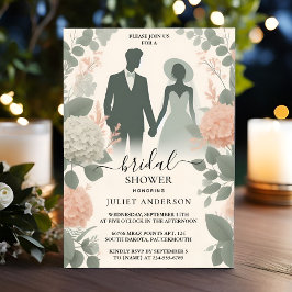 Invitación Rubor Peach Mint Moss Sage Green Bridal Shower