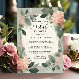 Invitación Rubor Peach Mint Moss Sage Green Bridal Shower