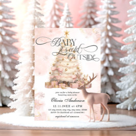 Invitación Rubor Pink Baby it's Frío fuera de Baby Shower
