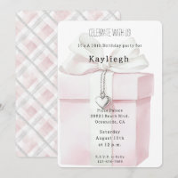Rubor Pink Bow Gift Heart Charm Cumpleaños
