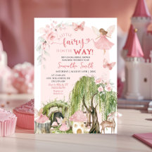 Rubor Pink Fairy Enchant Forest Baby Shower