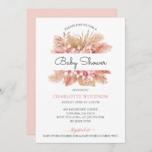 Rubor Pink Floral Chica Baby Shower