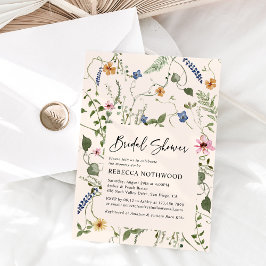 Invitación Rubor Pink Garden Wildflowers Brillante