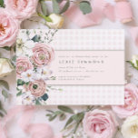 Invitación Rubor Pink Gingham Flower Garden Baby Shower<br><div class="desc">Invitación a la ducha de bebé en el jardín de flores Rubor Pink Gingham Flower Garden</div>