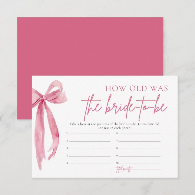 Invitación Rubor Pink Insintió Lo Vieja Que Era La Novia Para (Anverso / Reverso)